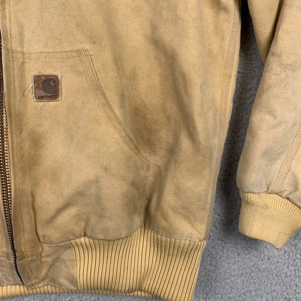Vintage Carhartt Jacket Mens Medium J130 WET Active Jacket Quilted Distressed - Picture 12 of 16